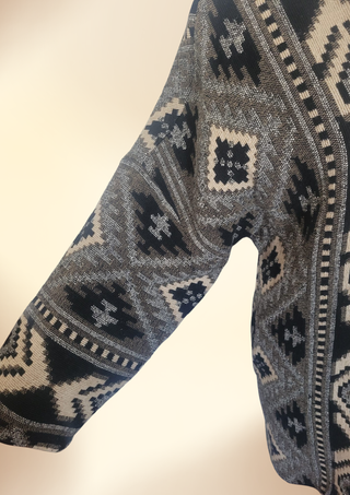 Cárdigan Mango 90s étnico 100% algodón