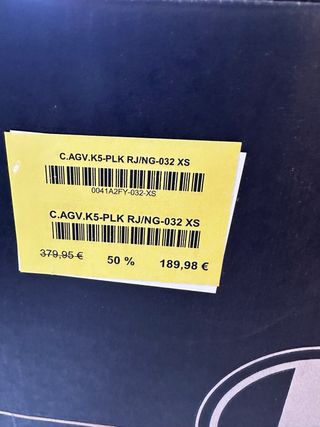 Casco Moto AGV K-5 Rojo Mate/Negro