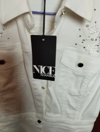 Vestido Nice Istanbul Blanco con Pedrería