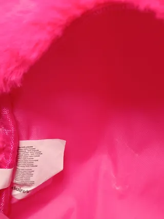 Mochila infantil peluche rosa flúor