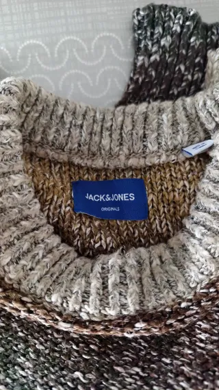 Jersey Jack & Jones degradado marrón y gris