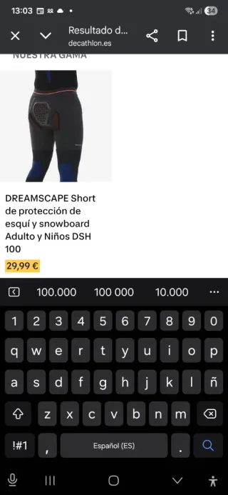 Protector esquí y snow DSH100