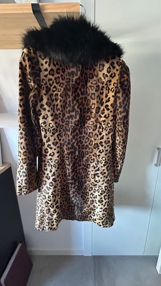 Abrigo largo Mango Suit Animal Print Talla M