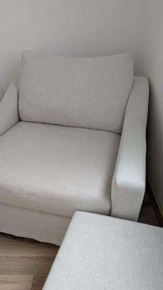 Butaca Banak Lino Beige Desenfundable