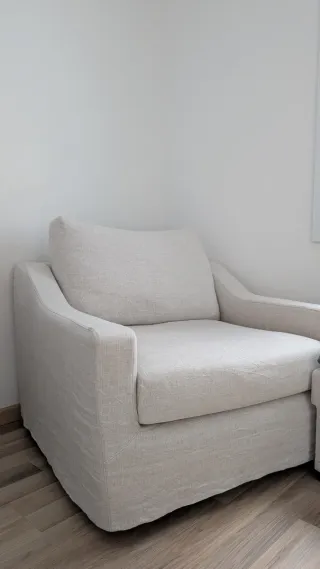 Butaca Banak Lino Beige Desenfundable