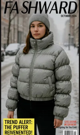 Cazadora acolchada gris