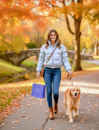 Cazadora acolchada gris