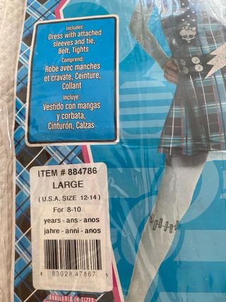 Disfraz Frankie Stein Monster High T. L (8-10)