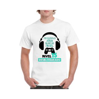 Camiseta algodón NO CUMPLO AÑOS, subo de nivel