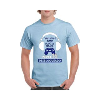Camiseta algodón NO CUMPLO AÑOS, subo de nivel
