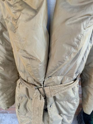 Plumas Zara  camel dorado Larga