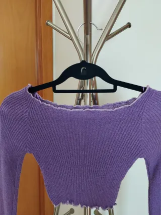 Crop top manga larga de pull&bear