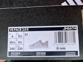 Adidas VS Pace 2.0 K Nuevas Talla 38.5