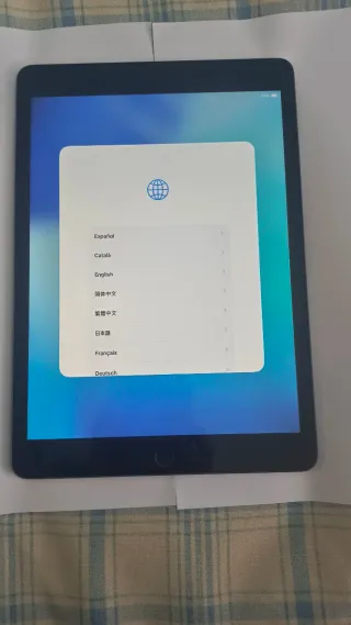 Apple iPad Gris Espacial con cable para cargar