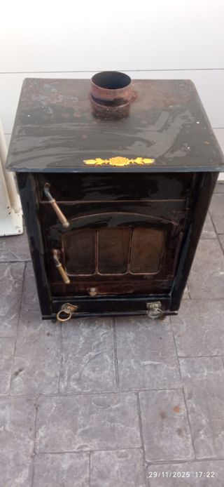 Estufa de leña con horno