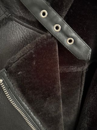 Chaquetón pelo negro Shein