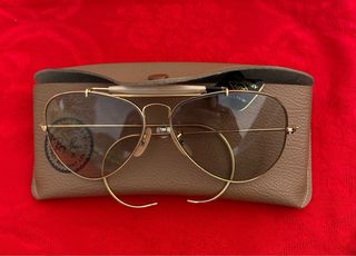 Occhiali Ray-Ban vintage anni 70 oro/marrone