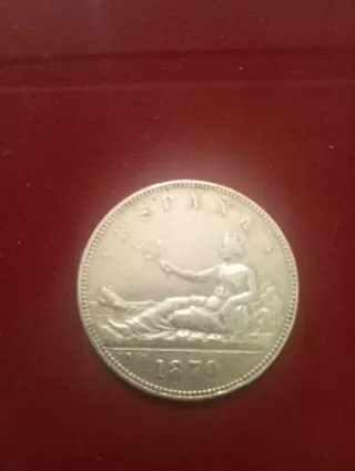 Moneda 5 Pesetas España 1870
