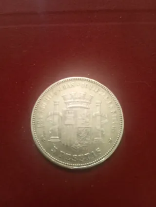 Moneda 5 Pesetas España 1870