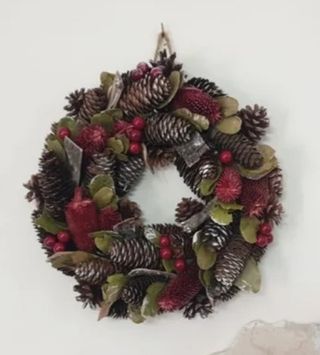 Ghirlanda Natalizia  Shabby Chic Pigne e Bacche