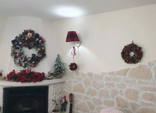 Ghirlanda Natalizia  Shabby Chic Pigne e Bacche