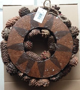 Ghirlanda Natalizia  Shabby Chic Pigne e Bacche