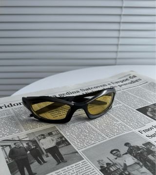 Gafas Oakley style vintage Y2K yellow, full black