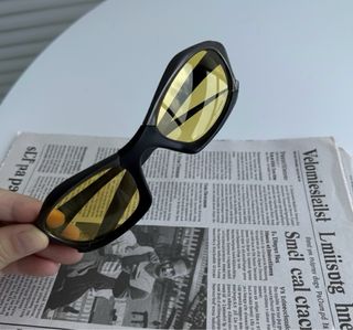 Gafas Oakley style vintage Y2K yellow, full black