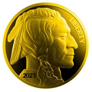 Moneda 1 Onza Oro Búfalo 2023