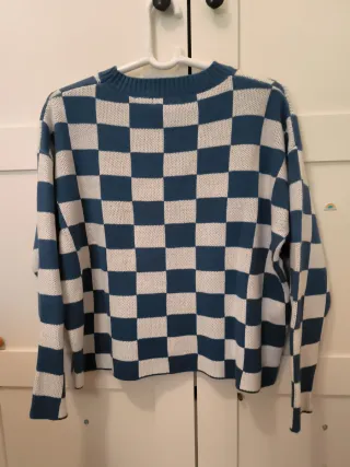 Jersey cuadros azul y blanco talla XS-S
