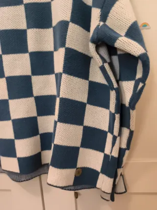 Jersey cuadros azul y blanco talla XS-S