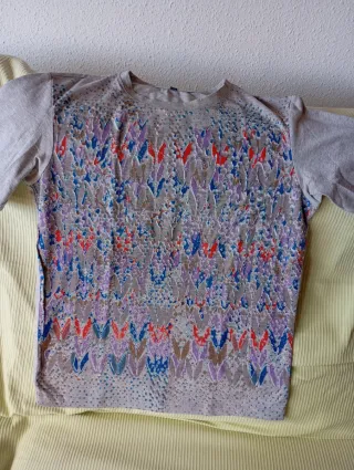 Jersey gris multicolor