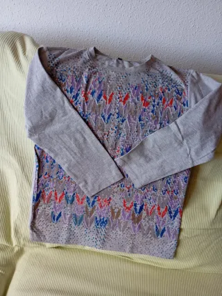 Jersey gris multicolor