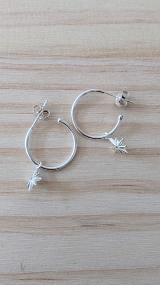 Pendientes Aro Plata 925 Estrella