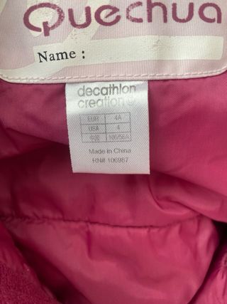 Mono de esquí infantil 5-6 años