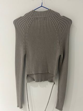Jersey Pull&Bear gris de canalé