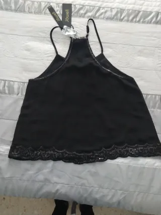 Top Jöwell negro lentejuelas Talla S/M etiqueta