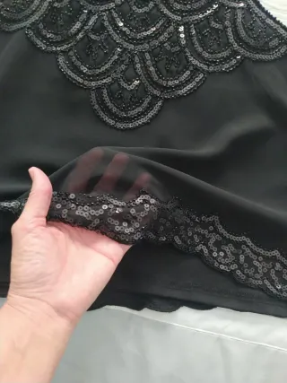 Top Jöwell negro lentejuelas Talla S/M etiqueta