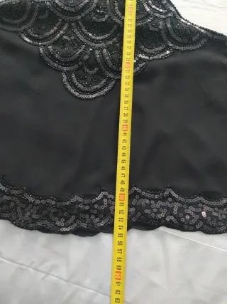 Top Jöwell negro lentejuelas Talla S/M etiqueta