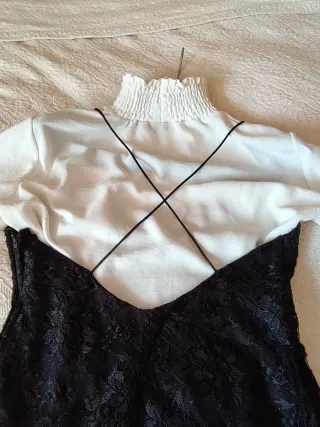 Vestido negro encaje talla XL