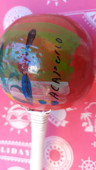 Maracas Acapulco dipinto a mano