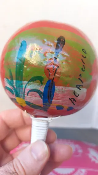 Maracas Acapulco dipinto a mano