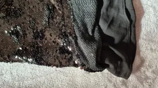 Top lentejuelas negro