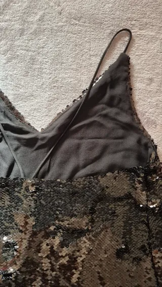 Top lentejuelas negro