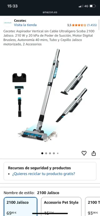 Aspirador Cecotec Scoba 2100 Jalisco