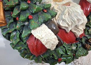 Ghirlanda Natalizia Babbo Natale Luci Musica