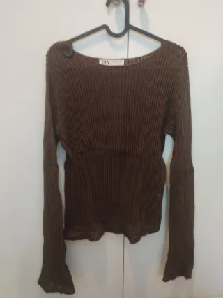 Jersey Zara manga acampanada