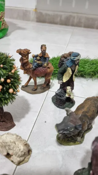 Lote figuras Belén Navidad más de 30 figuras y dec