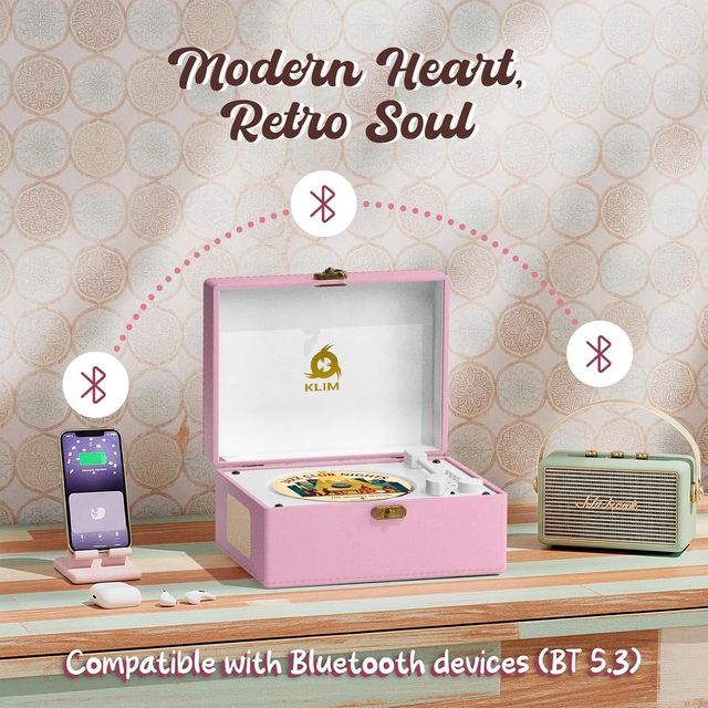 Reproductor CD KLIM Rosa y Blanco