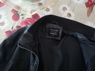 Giubbotto in pelle nera uomo